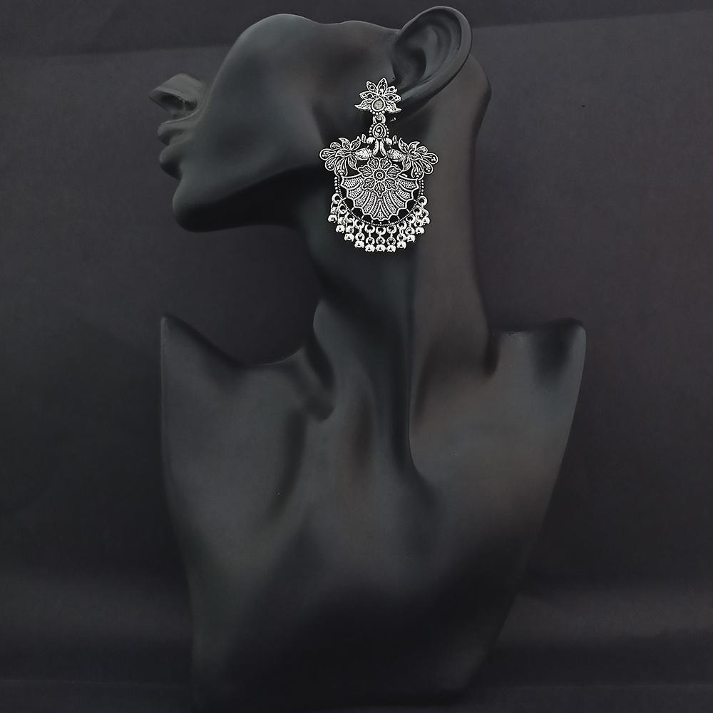 Woma Oxidised Plated Dangler Earrings  - 1318365