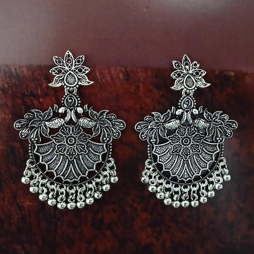 Woma Oxidised Plated Dangler Earrings  - 1318365