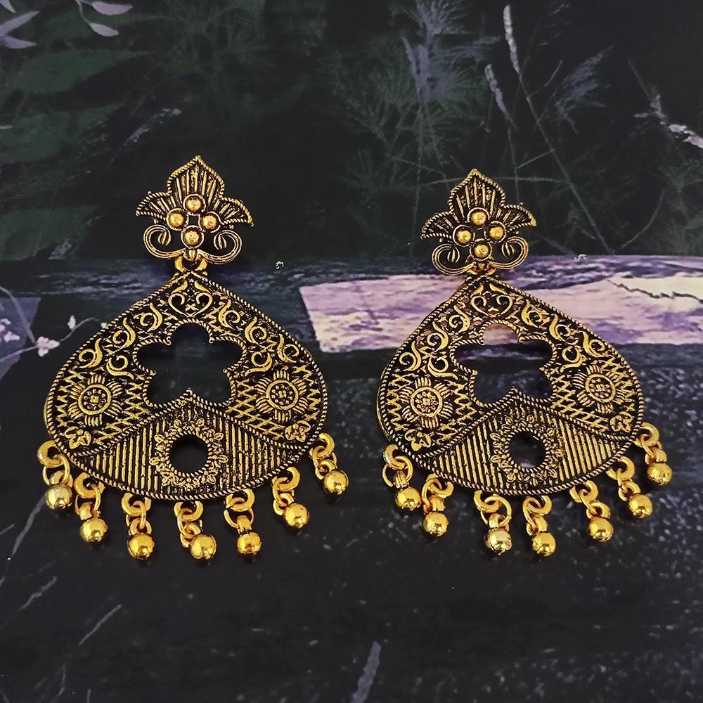 Woma Gold Plated Dangler Earrings - 1318398