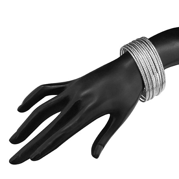 Kriaa Silver Plated Bangle Set - 1401904B_2.6