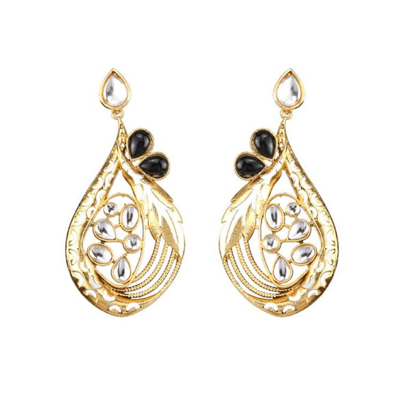 Kriaa Gold Plated Stone And kundan Dangler Earring