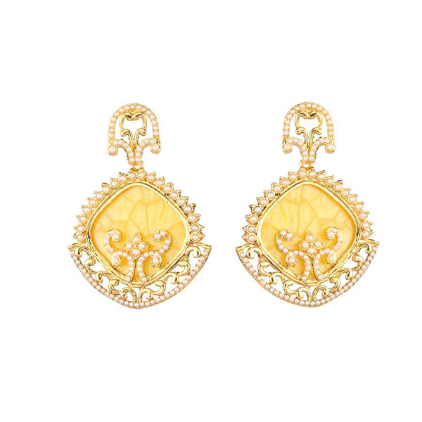 Kriaa Kundan Gold Plated Dangler Earring