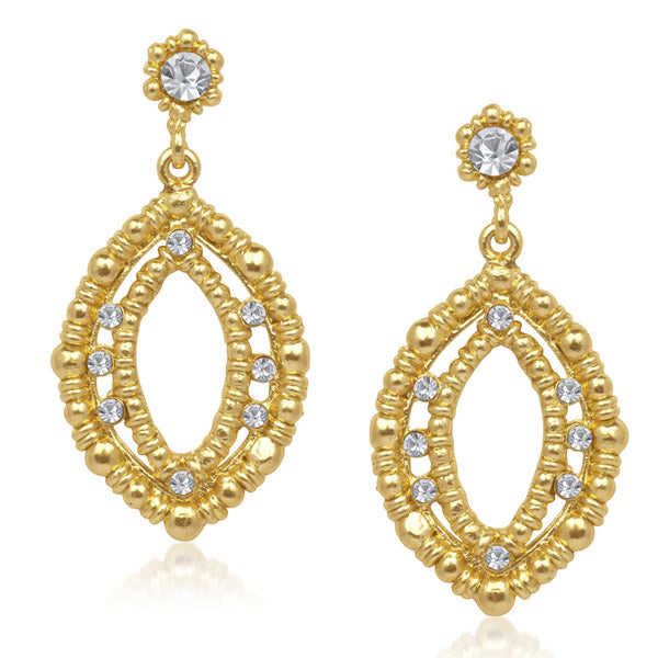 Urthn Austrian Stone Gold Plated Dangler Earrings