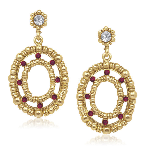 Urthn Austrian Stone Gold Plated Dangler Earrings