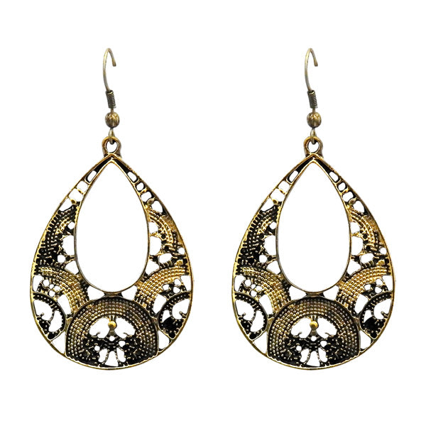 Urthn Antique Gold Plated Dangler Earrings