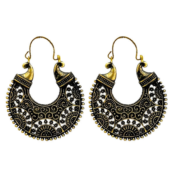 Urthn Antique Gold Plated Dangler Earrings