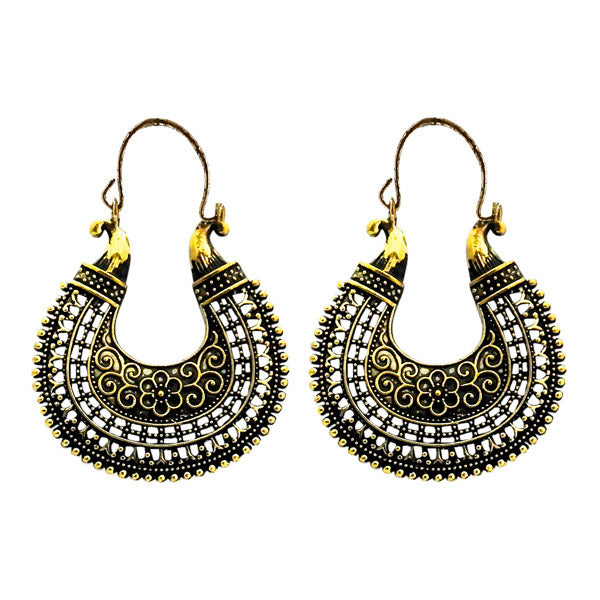 Urthn Antique Gold Plated Dangler Earrings