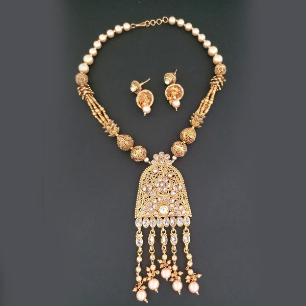 Sai Raj AD Stone Copper Necklace Set