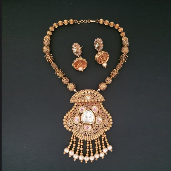 Sai Raj AD Stone Copper Necklace Set