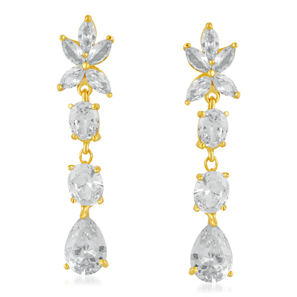 Suhagan AD Stone Gold Plated Dangler Earrings