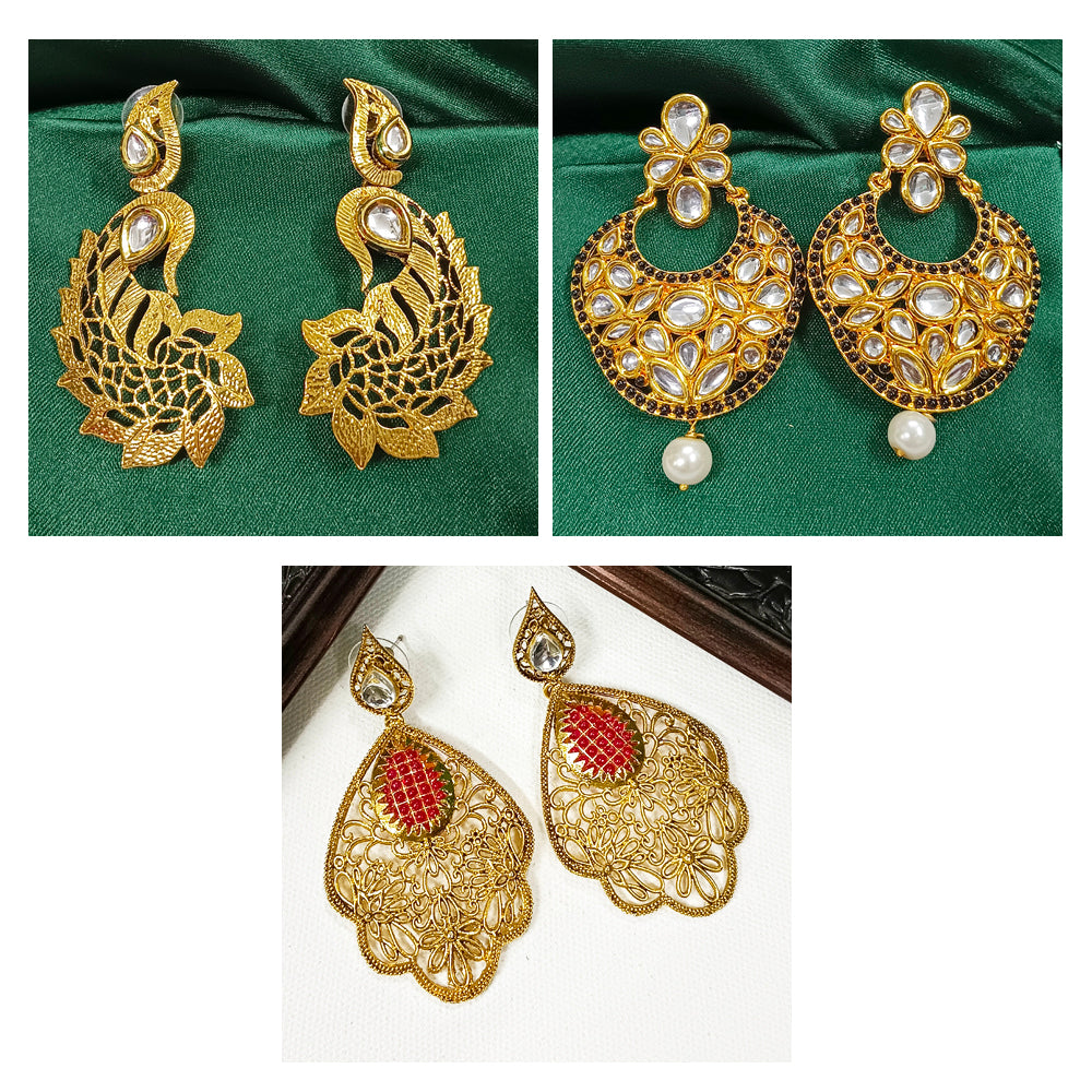 JewelMaze Set of 3 Earrings Combo