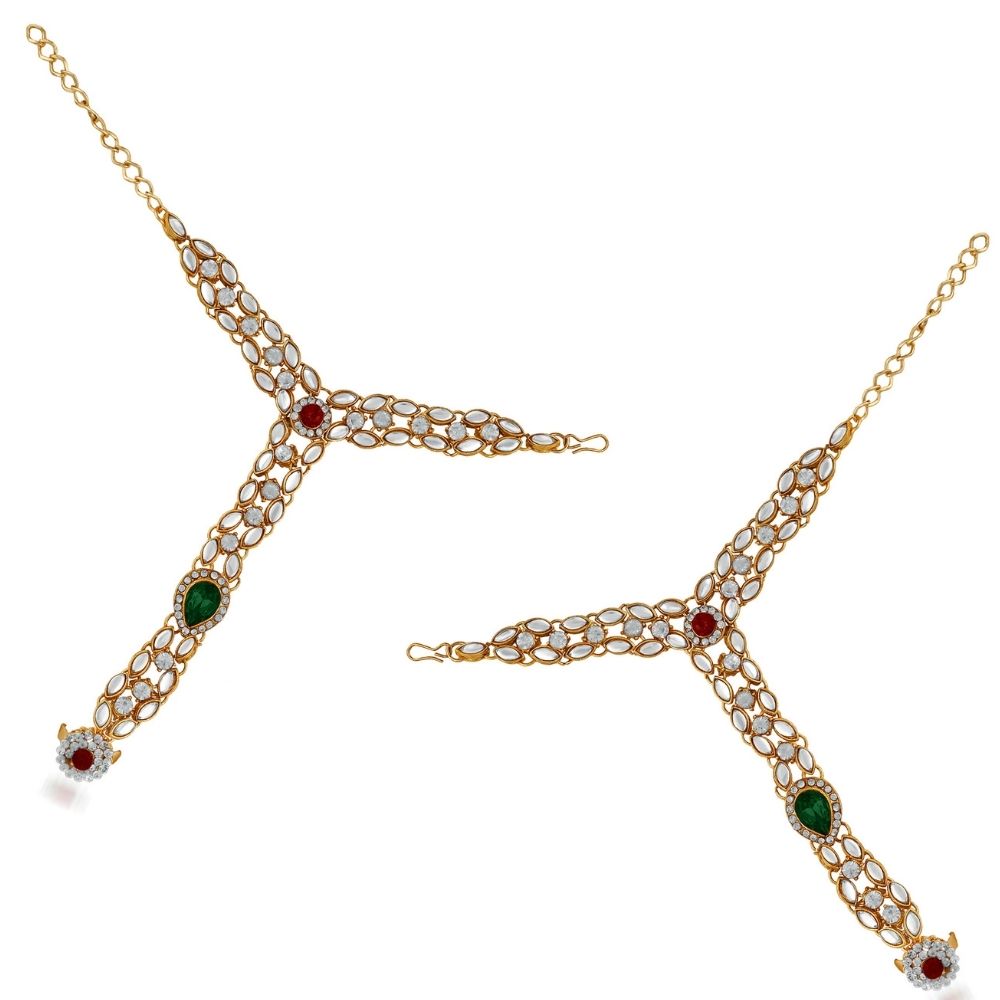 JewelMaze Exclusive Crystal Stone Bridal Jewellery Set