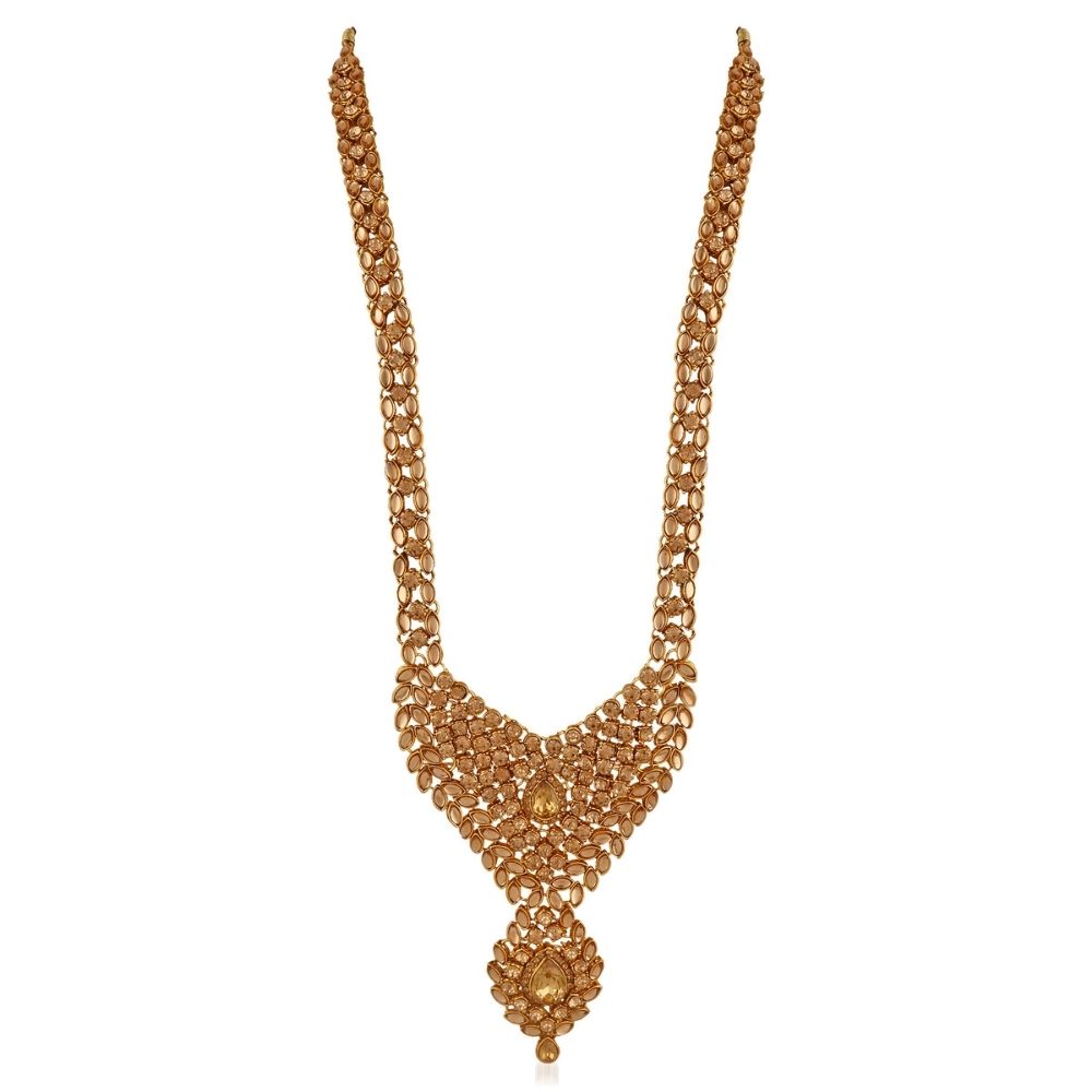 JewelMaze Exclusive Crystal Stone Bridal Jewellery Set