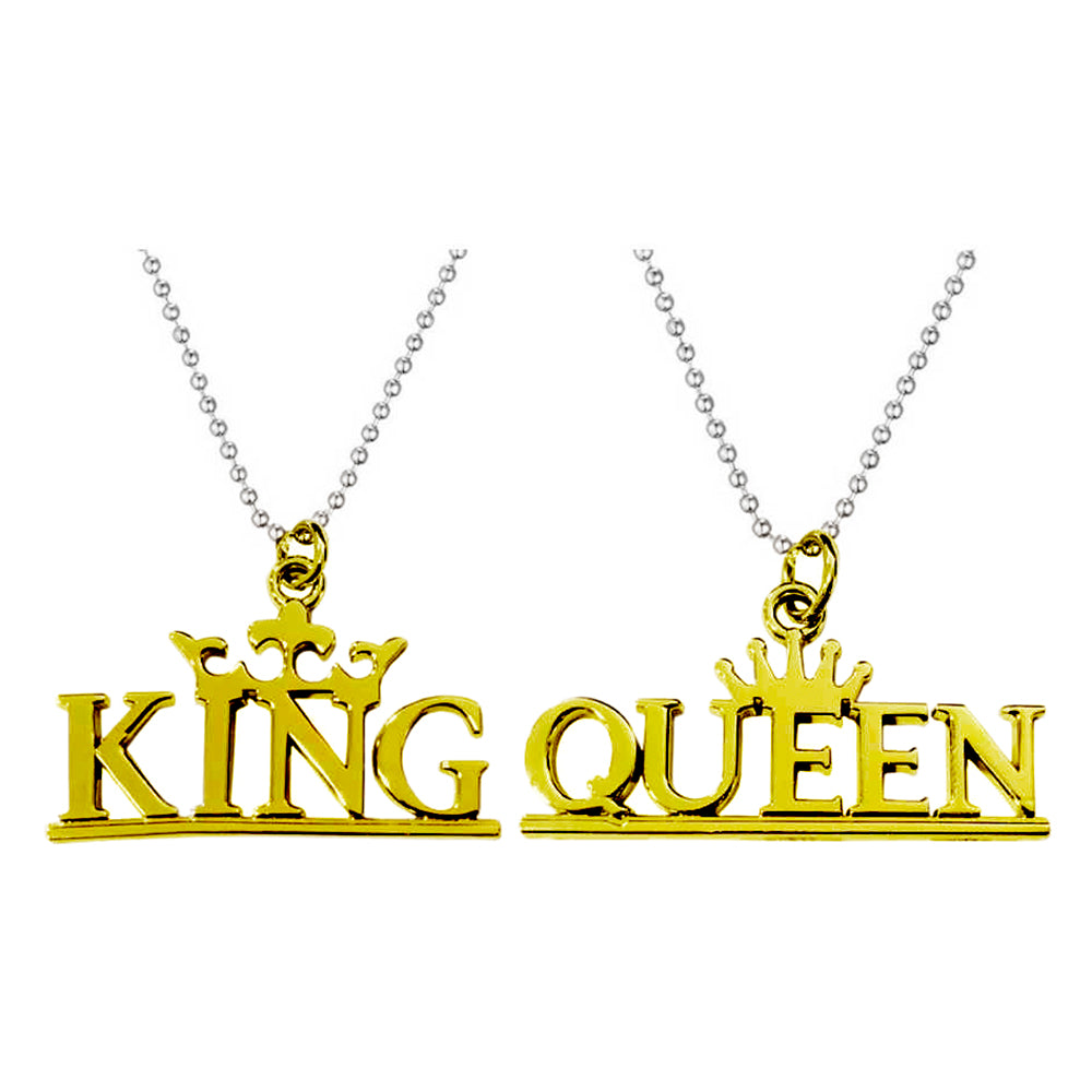 JewelMaze Couple Chain Pendant King & Queen Design