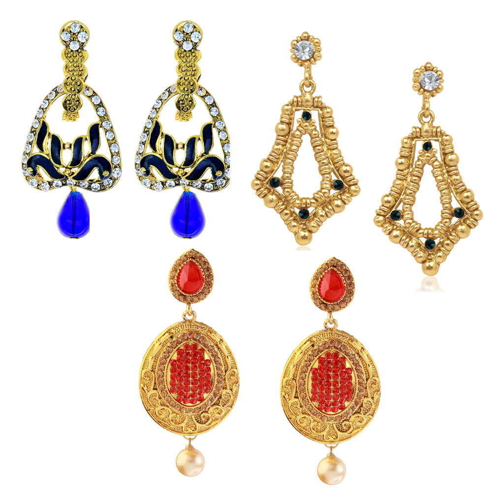 JewelMaze Set of 3 Earrings Combo