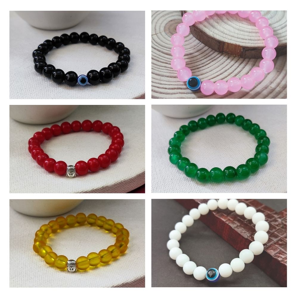 Jewelmaze Trendy Beads Bracelet Combo for Girls & Boys