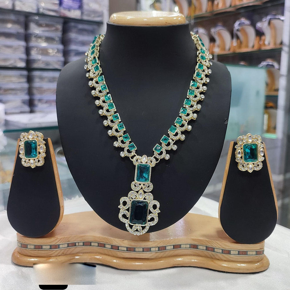 JewelMaze Gold Plated Austrian Stone Necklace Set