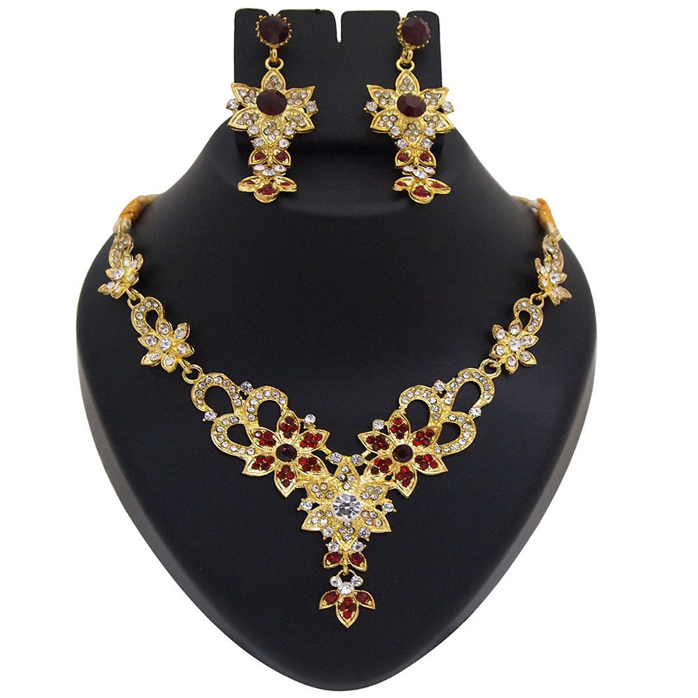 JewelMaze Elegant Austrian Stone Necklace Set