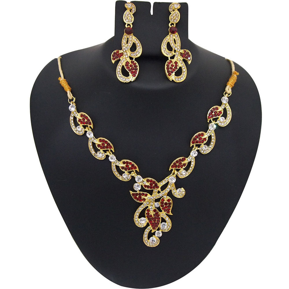 JewelMaze Elegant Austrian Stone Necklace Set