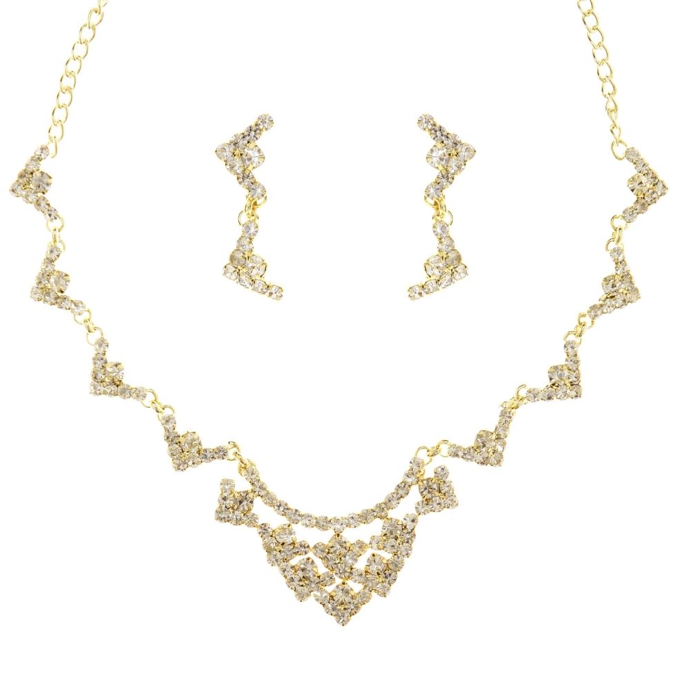 JewelMaze Elegant Austrian Stone Necklace Set