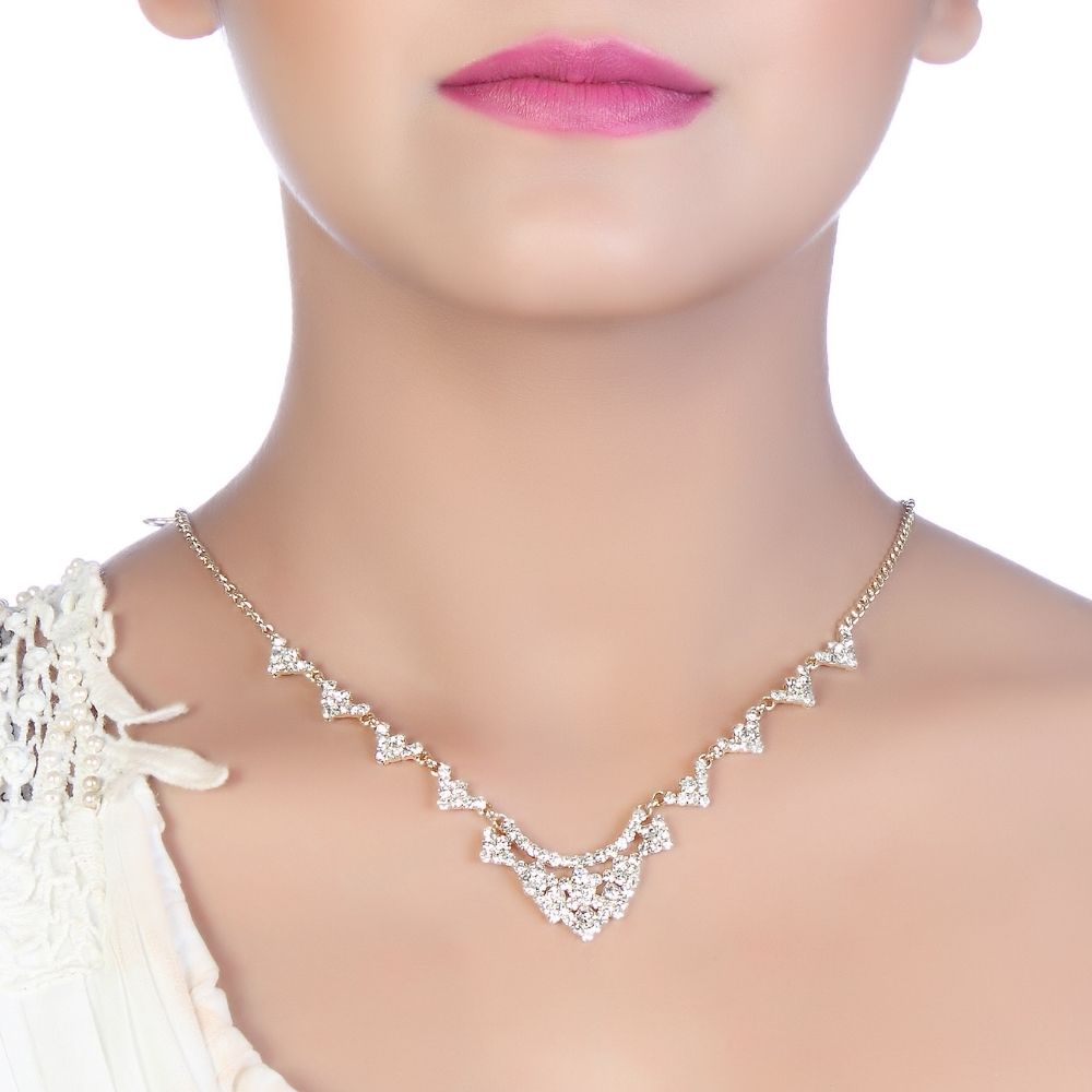 JewelMaze Elegant Austrian Stone Necklace Set