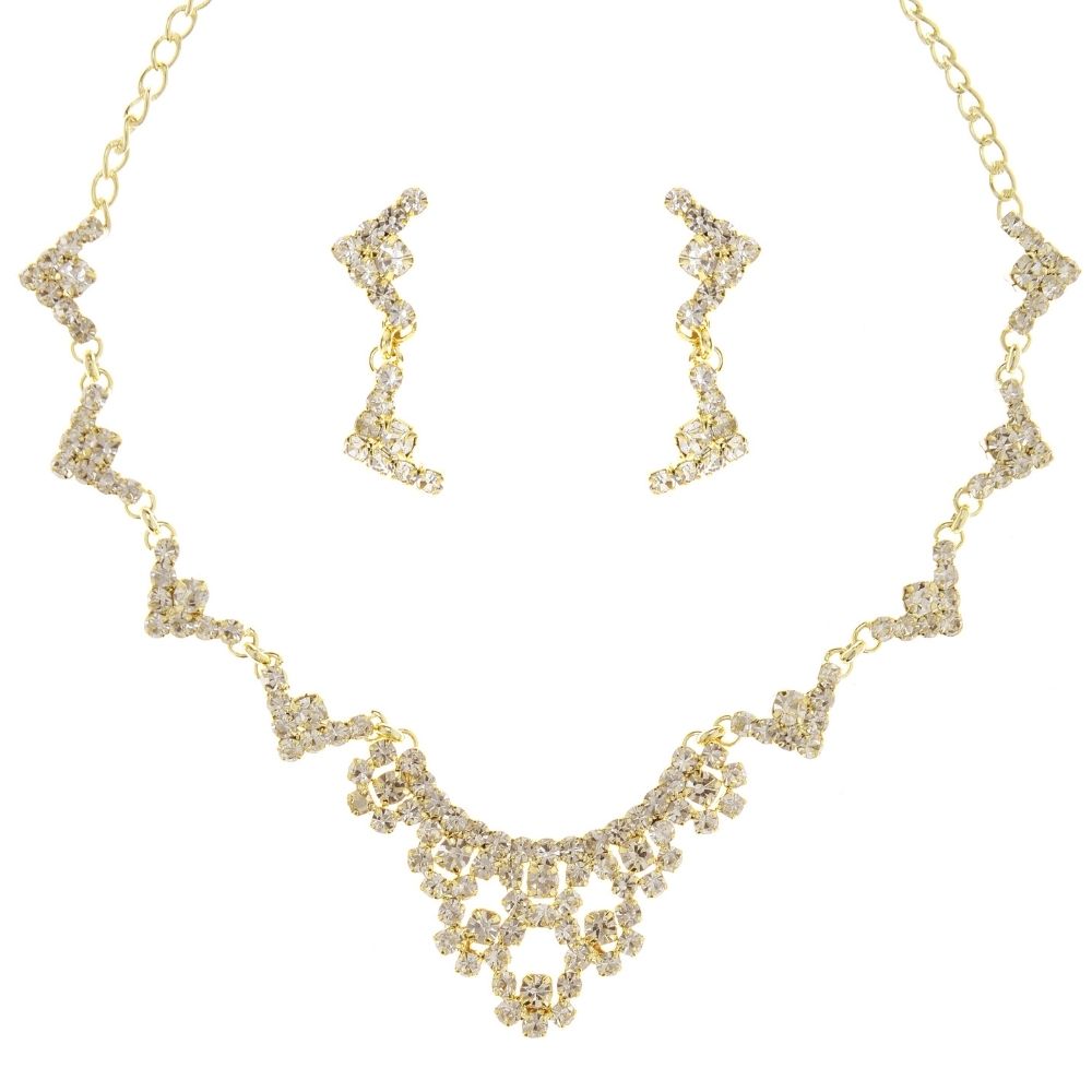 JewelMaze Elegant Austrian Stone Necklace Set