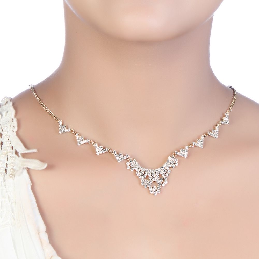 JewelMaze Elegant Austrian Stone Necklace Set