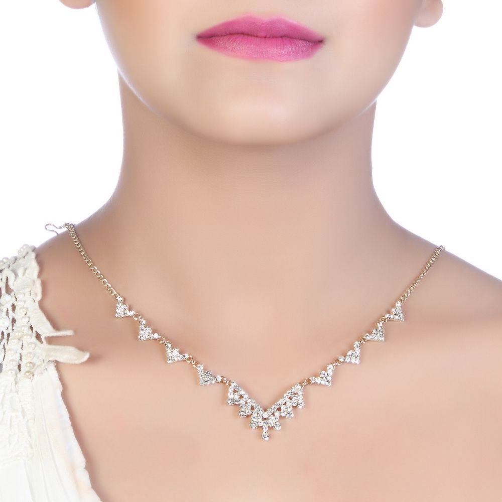 JewelMaze Elegant Austrian Stone Necklace Set