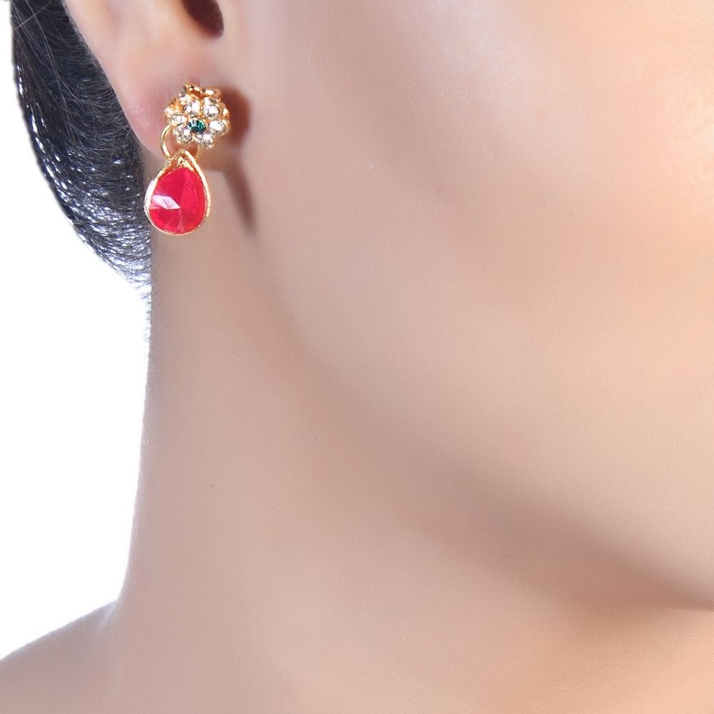 JewelMaze Sparkling Pota Stone Beads Necklace Set