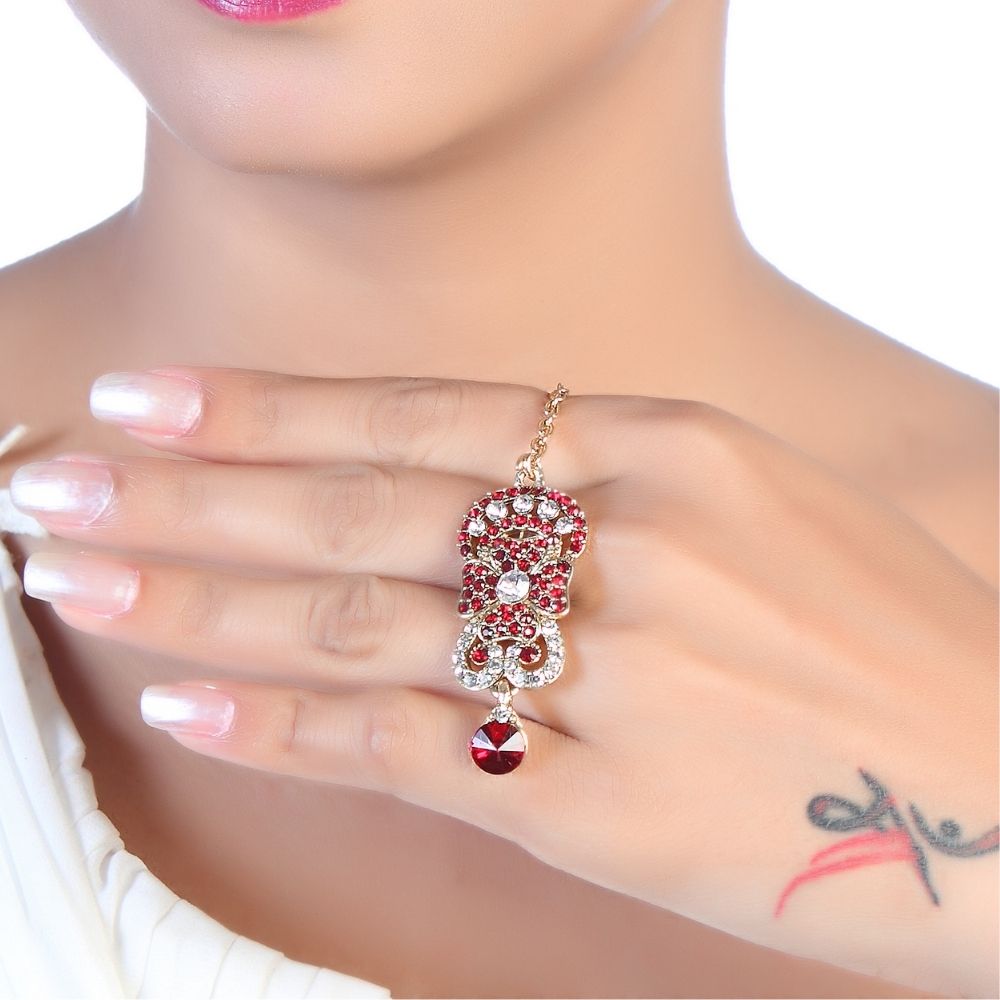 JewelMaze Sparkling Austrian Stone Necklace Set