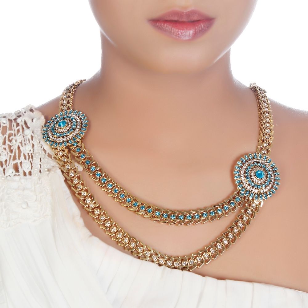 Jewelmaze Exclusive Austrian Stone Necklace Set Stylish Jewelry for Women