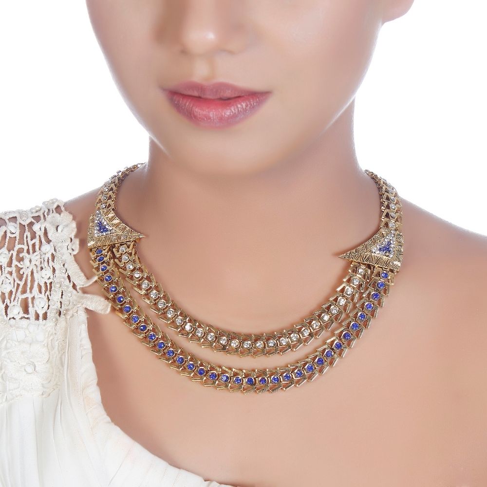 Jewelmaze Exclusive Austrian Stone Necklace Set Stylish Jewelry for Women