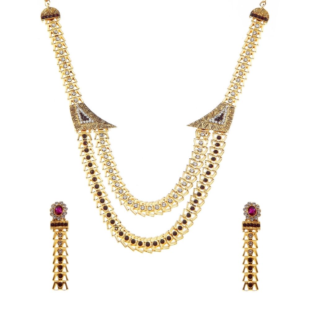 Jewelmaze Exclusive Austrian Stone Necklace Set Stylish Jewelry for Women