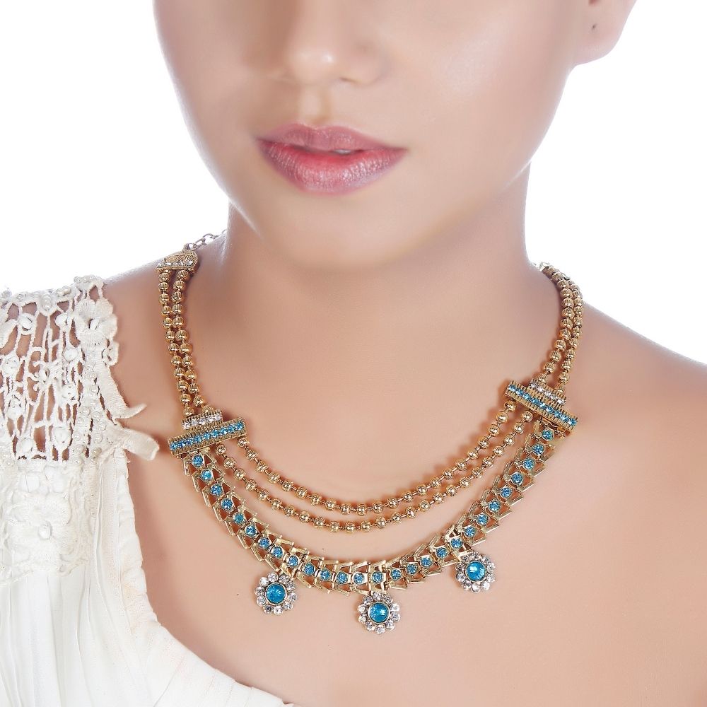 Jewelmaze Exclusive Austrian Stone Necklace Set Stylish Jewelry for Women