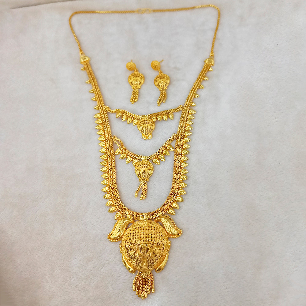 JewelMaze Traditional Forming look Layer Necklace Set ( Assorted Design )