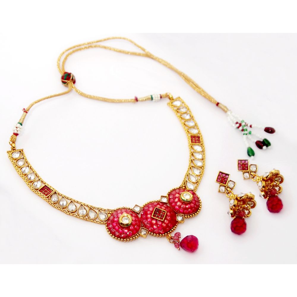 JewelMaze Designer Crystal and Austrian stone necklace set