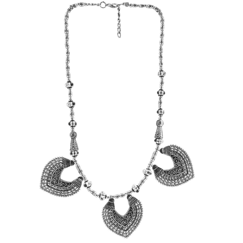 JewelMaze Antique Oxidised Jewelry Necklace For Women