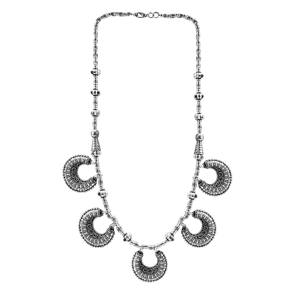 JewelMaze Antique Oxidised Jewelry Necklace For Women