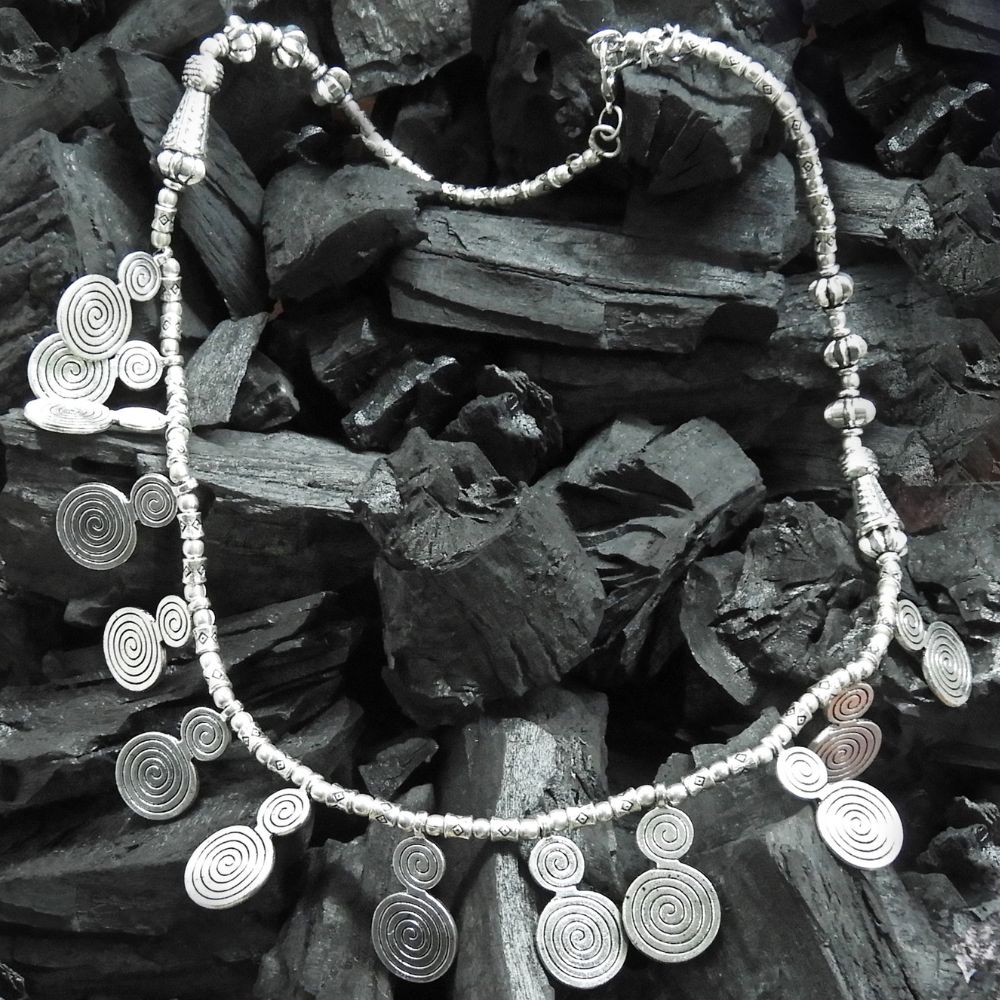 JewelMaze Antique Oxidised Jewelry Necklace For Women