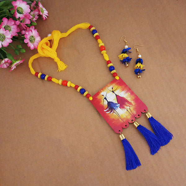 JewelMaze Digital Printed Wooden Necklace Set