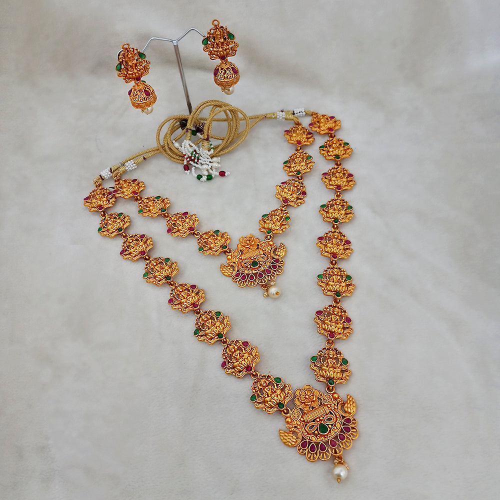 JewelMaze Traditional Long and short Necklace set