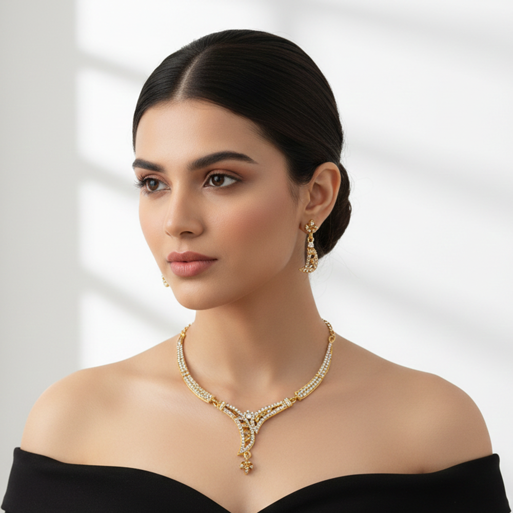 JewelMaze Premium Austrian Stone Jewellery Set