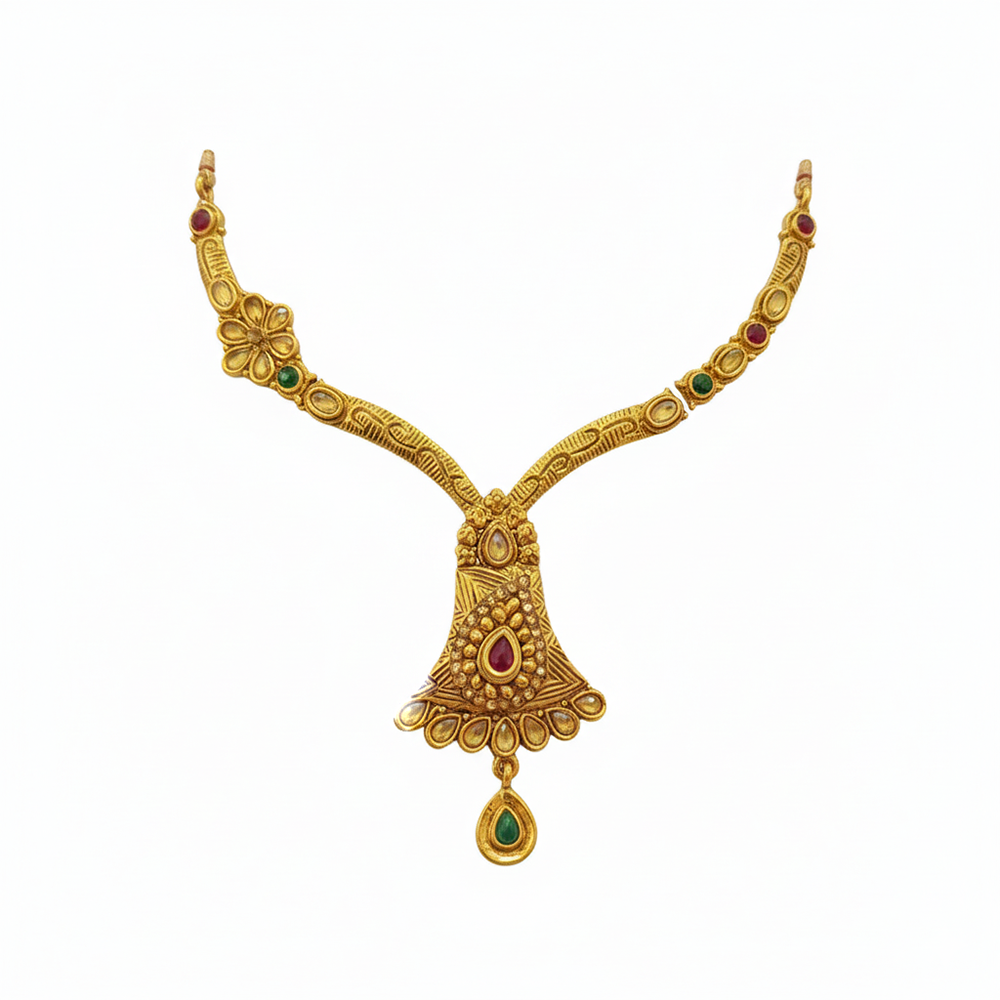 JewelMaze Designer Gold Plated Austrian Crystal Necklace Set