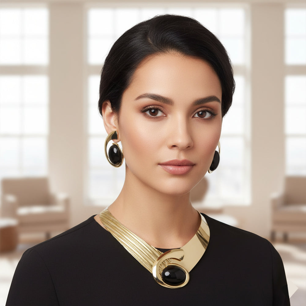 JewelMaze Demi Fine Anti Tarnish Necklace Set