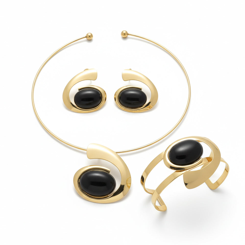 JewelMaze Demi Fine Anti Tarnish Necklace Set With Bracelet