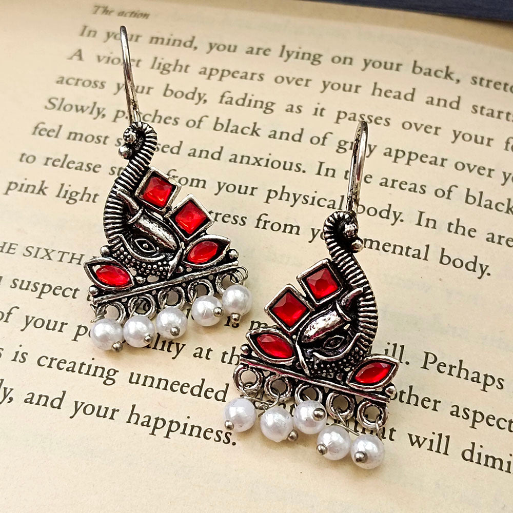 JewelMaze Oxidised Plated Stylish Dangler Earrings 