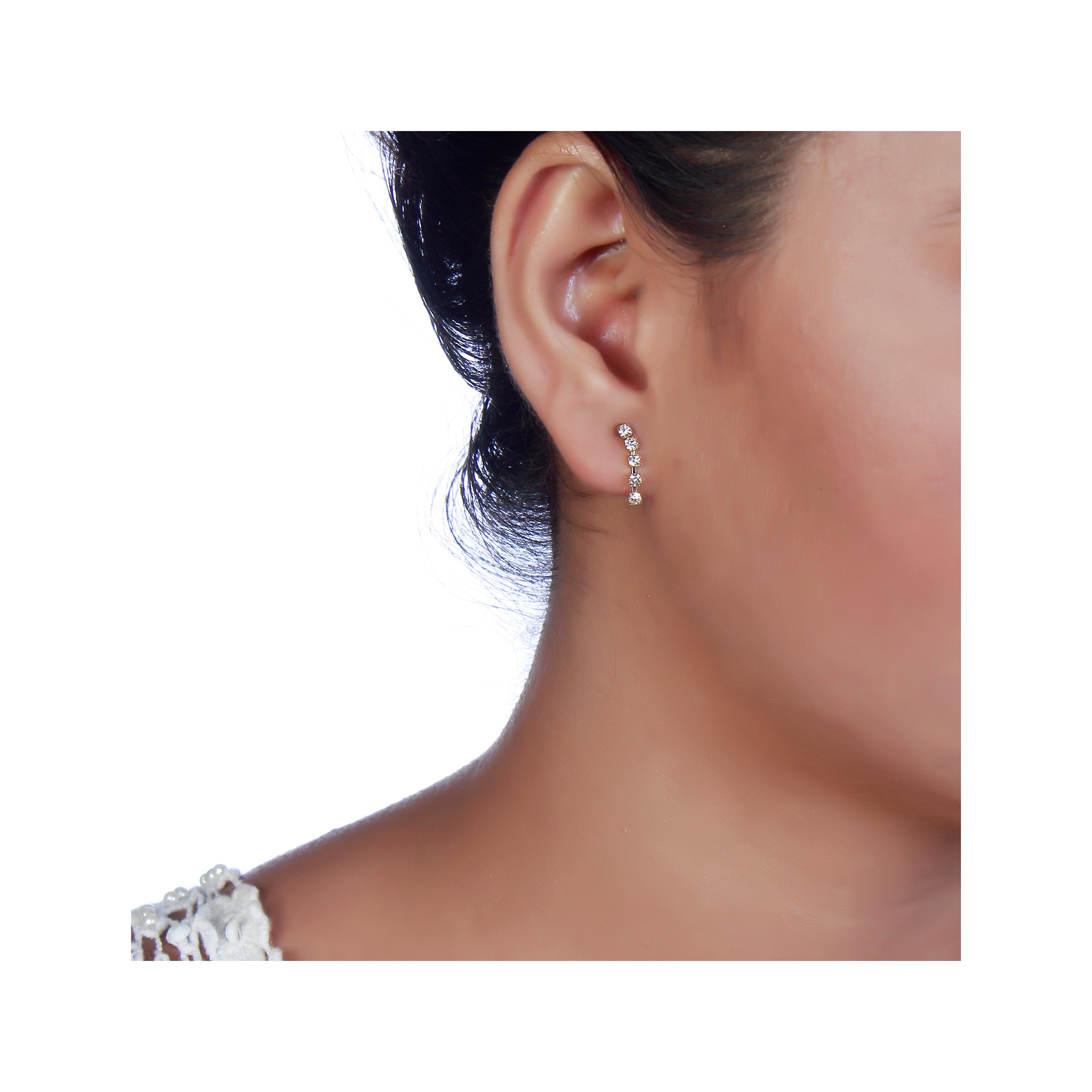 JewelMaze Gold Plated Necklace Set With Bracelet