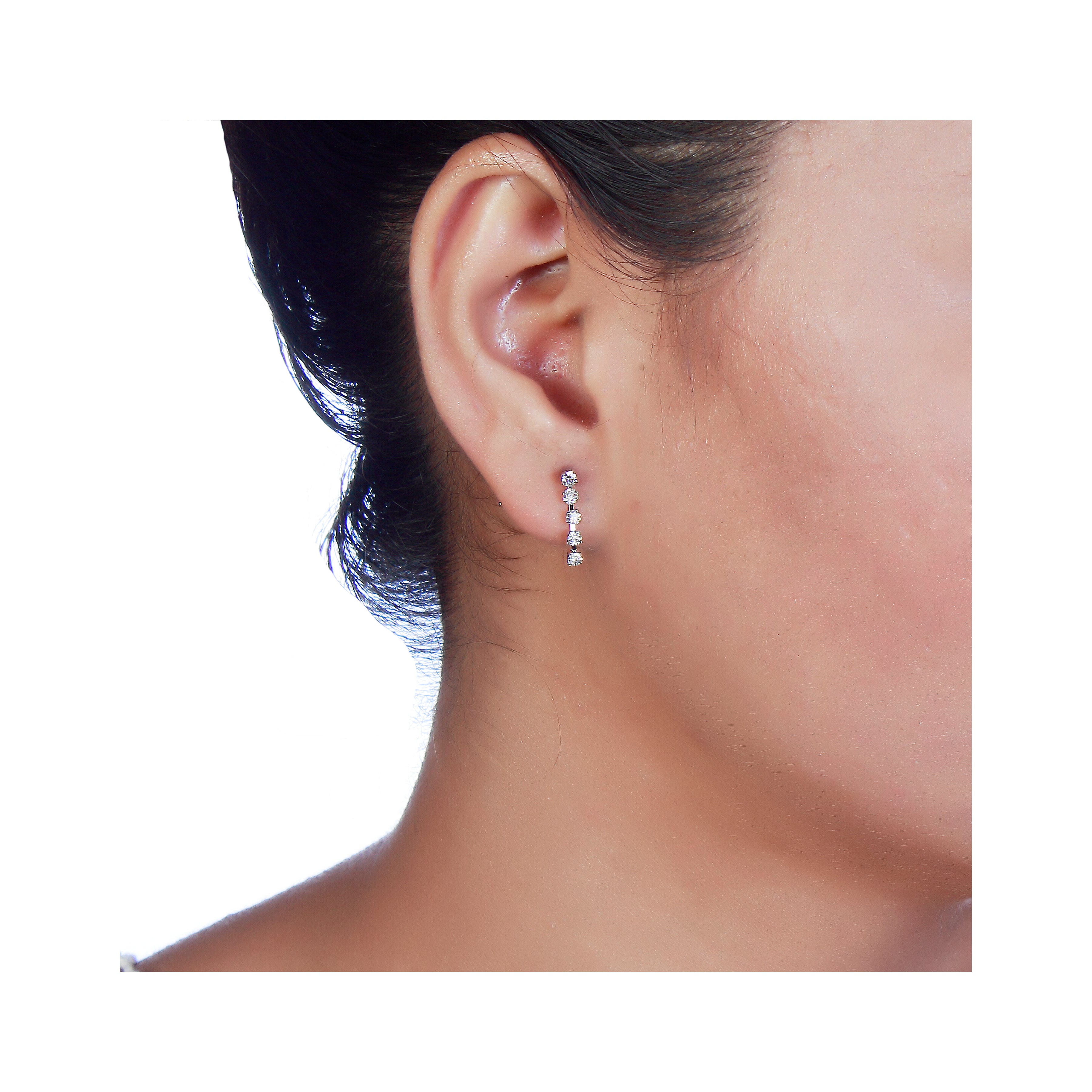 JewelMaze Austrian Stone Silver Plated Necklace Set With Bracelet