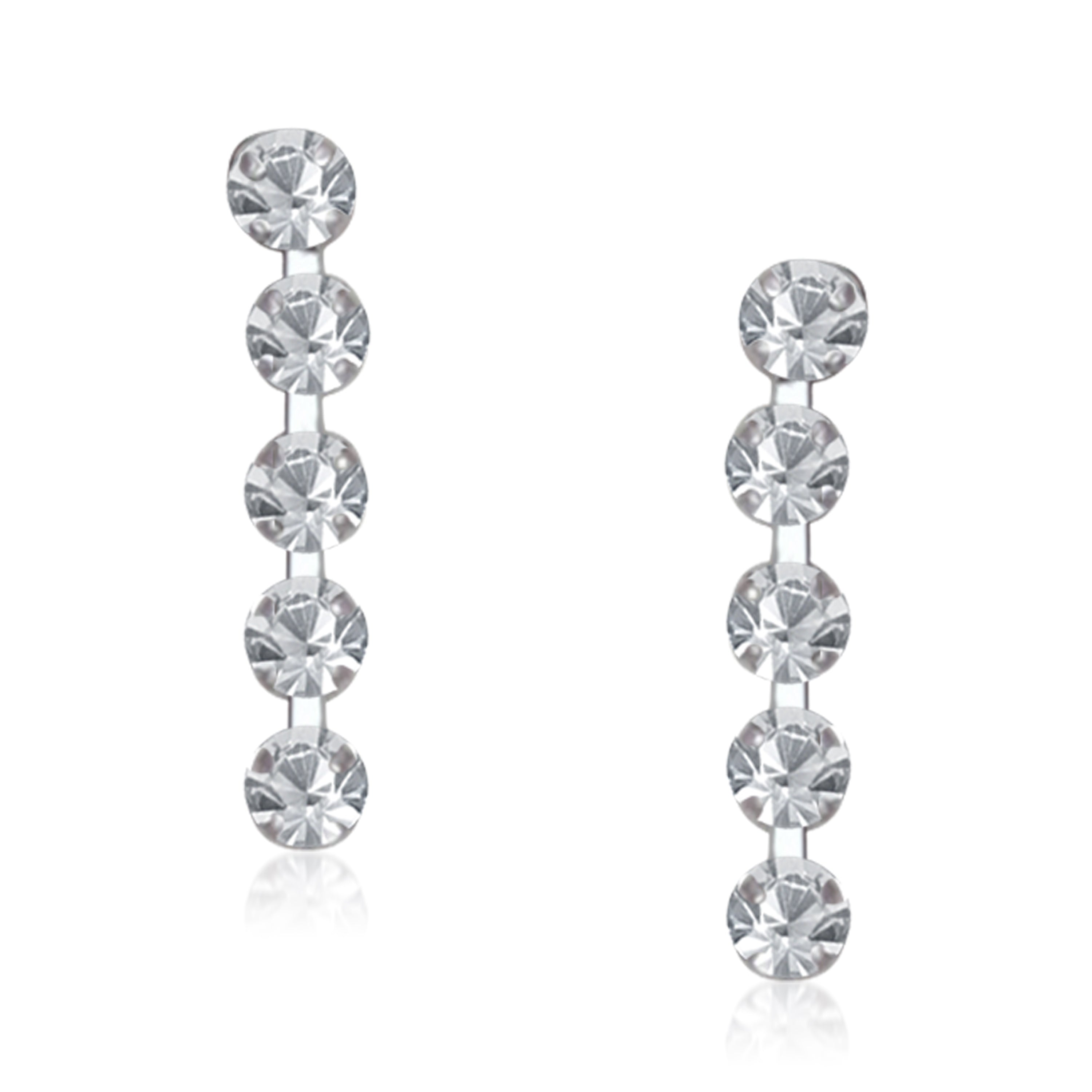 JewelMaze Austrian Stone Silver Plated Necklace Set With Bracelet