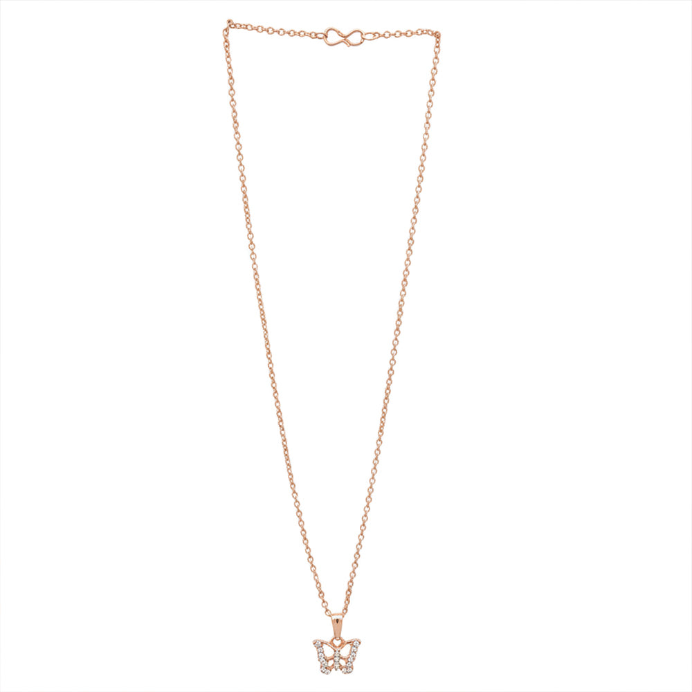JewelMaze Delicate Butterfly Chain Pendent For Everyday wear
